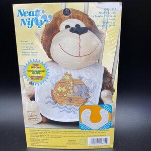 Neat & Nifty Noah's Ark 021-1335 Counted Cross Stitch Bib New Sealed